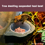 New Reptile Gecko Food Water Bowl Magnetic Adsorption Feeding Dish With Separate Food Basin Bearded Dragon Terrarium Decor