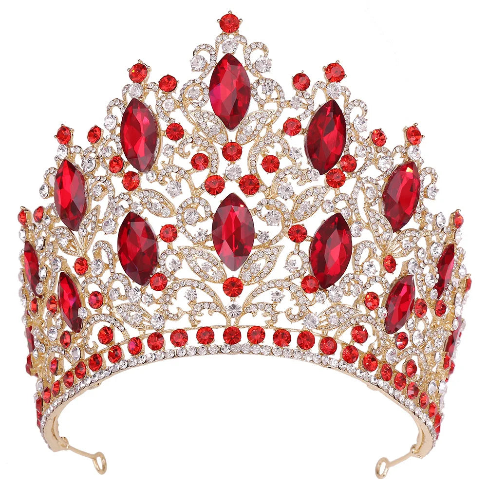 Luxury High Quality Royal Queen Wedding Crown for Women Large Crystal Banquet Tiara Party Costume Hair Jewelry Accessories