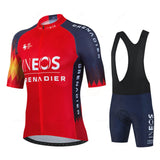 Ineos 2023 Men Short Sleeve Cycling Jersey Set Summer Bicicleta Clothing MTB Maillot Ropa Ciclismo Sportswear Blue Bicycle Suit