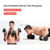 Hexagon Dumbbells Gym Weights for Exercise Dumbbell Gym Equipment Fitness Equipment 5-10kg Set of 2 Units US EU Stock