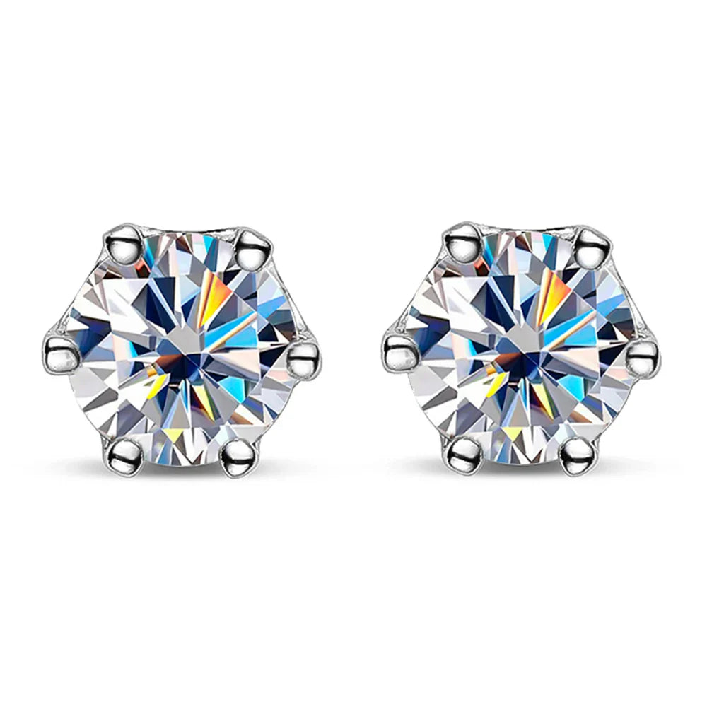 0.2ct- 4ct Moissanite Screw Back Earrings D Color GRA Certificate For Women Man S925 Silver Stud Earring Plated 18K Fine Jewelry