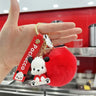 Kawaii Sanrio Keychain Cute Cartoon Pochacco Doll Pendant Car Key Ring Backpack Plush Keychain Ornaments Jewelry Gift for Friend