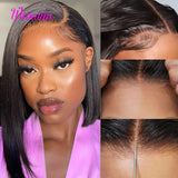 Glueless Wig Human Hair Ready to Wear Short Straight Bob Wigs 5x5 HD Lace Closure Wig Pre Plucked 13x4 Lace Frontal Wig