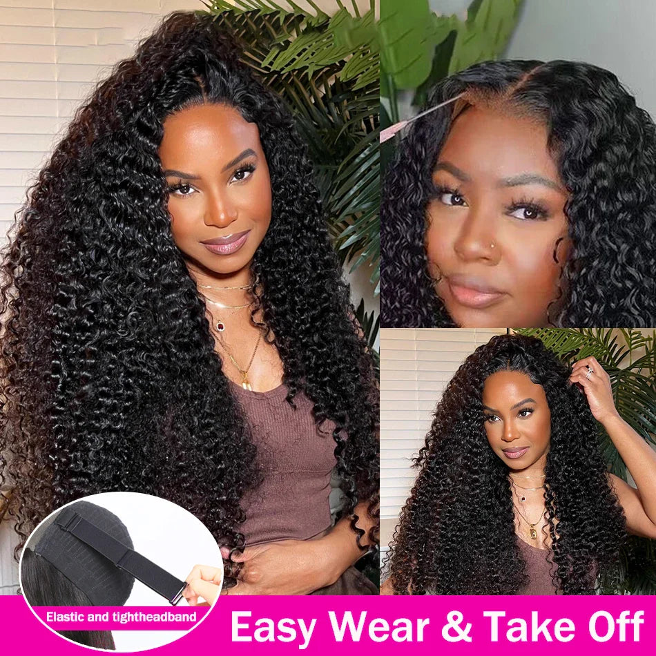 Luvin 250% Deep Wave 13x6 Lace Front Human Hair Wigs 30 40Inch Brazilian Remy Water Curly 13x4 Frontal 5x5 Closure Wig For Women