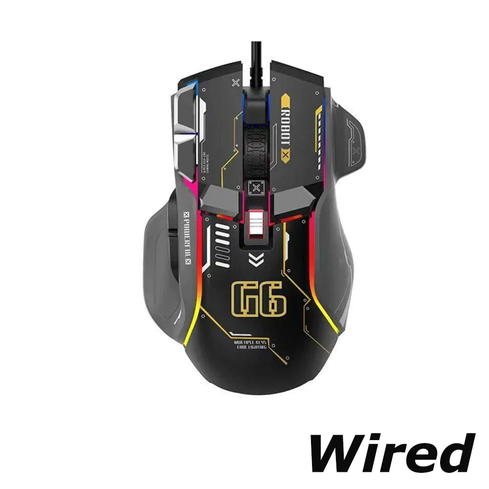 RYRA Rechargeable Bluetooth Wireless Mouse Gaming Mouse 12-Key Macro Programming E-Sports RGB PC Gamer Mouse For Computer Laptop