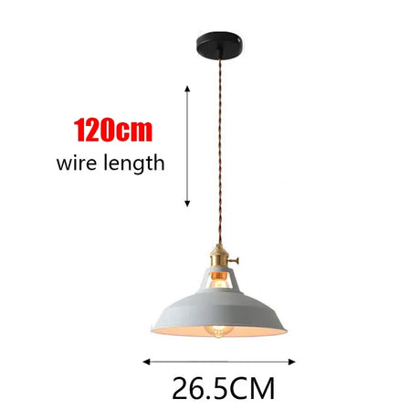 Pendant Light Retro Industrial Colorful Restaurant Kitchen Home Ceiling Lamp Vintage Hanging Light Lampshade Decorative Lamps