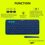 Logitech K380 Wireless Bluetooth Network Red Keyboard Tablet iPad Office