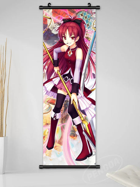 Wall Art Puella Magi Madoka Magica Pictures Anime Poster Scroll Akemi Homura Hanging Tomoe Mami Painting Canvas Print Home Decor