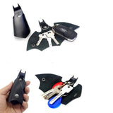 Anime Figure Batman Leather Key Chain Bruce Wayne Movie & TV Bag Key Ring Originality Car Keys Pendant kids Collect Gifts