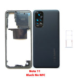 Original For Xiaomi Redmi Note 11 Middle Frame With NFC + Back Door Cover + Camera Lens + Sim tray Smartphone Repair Parts