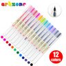 12/24Pcs Colored Gel Pens 0.5mm Fine Point Colorful Japanese Smooth Writing Gel Pen Set for Coloring Drawing Journaling