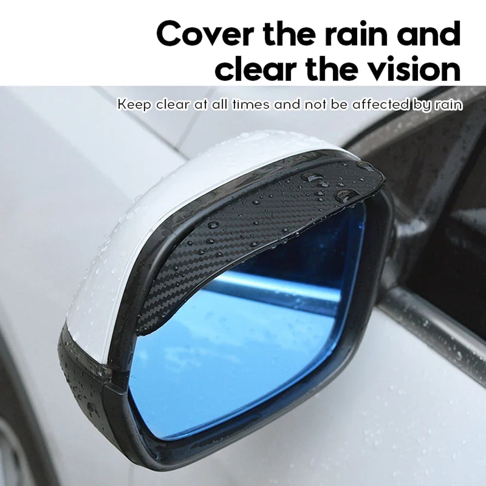 2Pcs Car Side Mirror Rain Guard Visor Rain Cover Eyebrow Waterproof Sun Shade Snow Shield Flexible Protector Car Accessories