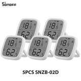 1-10PCS SONOFF SNZB-02D Zigbee Sensor LCD Screen Smart Temperature Humidity Sensor ZigBee 3.0 Works ZBBrige-P Alexa Google Home