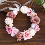 Boho Style Flower Headbands for Women Girls Floral Garland Wreath Tiaras Wedding Crown Hair Accessories Headpieces Jewelry Gifts