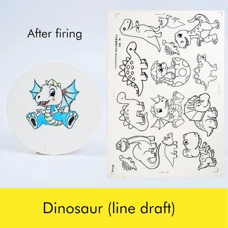 1PC New Pottery Clay Underglaze Cartoon Decal Paper DIY Ceramic Coloring Transfer Paper Jingdezhen High Temperature Firing Decal