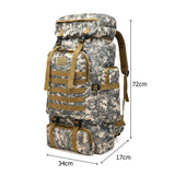 80L Sport Travel Bag 600D Oxford Multifunctional Backpack Large Capacity Waterproof  Tactical Backpack for Outdoor Military