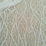 Elegant fashion heavy beading lace fabric with pearls 130cm width wedding gown dress lace fabric sell by yard