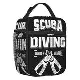 Scuba Diving Insulated Lunch Bags for Women Adventure Ocean Dive Diver Portable Cooler Thermal Bento Box Work School Travel