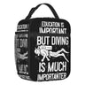 Scuba Diving Insulated Lunch Bags for Women Adventure Ocean Dive Diver Portable Cooler Thermal Bento Box Work School Travel