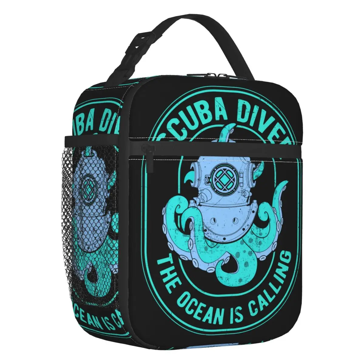 Scuba Diving Insulated Lunch Bags for Women Adventure Ocean Dive Diver Portable Cooler Thermal Bento Box Work School Travel