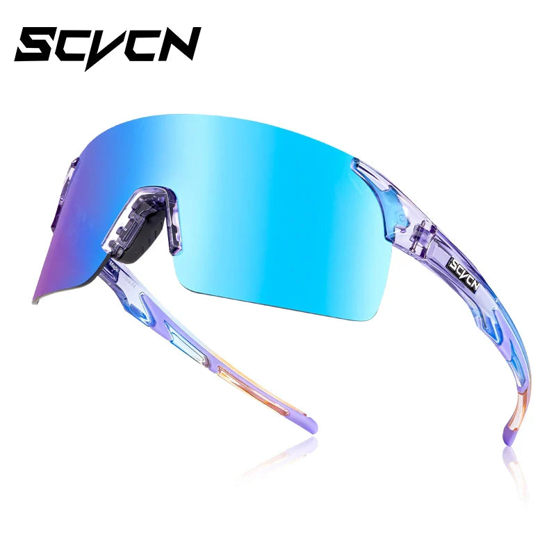 Scvcn-Cycling Sunglasses MTB Photochromic Sports Cycling Glasses Goggles Bicycle Mountain Bike Glasses Men's Women Cycle Eyewear