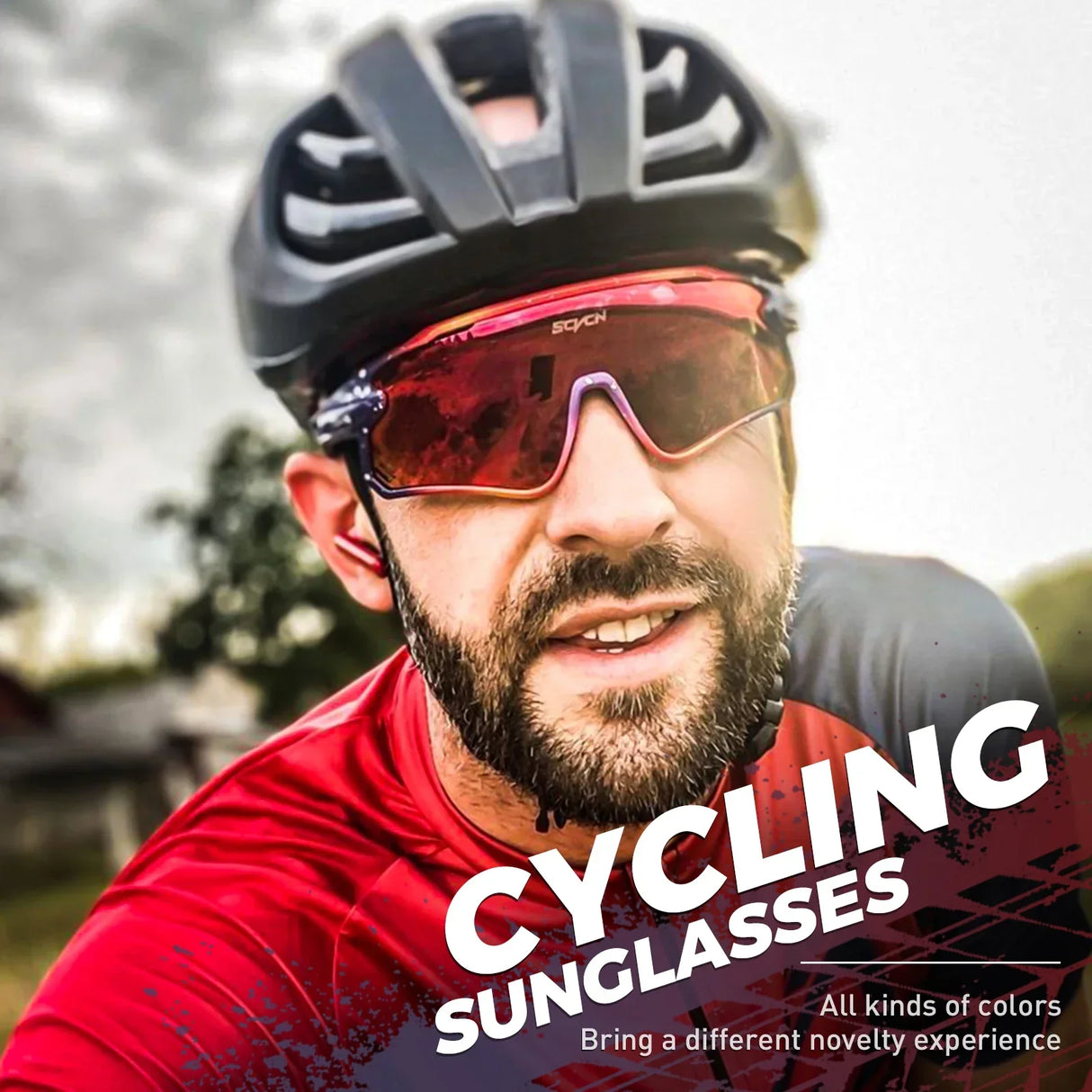 Scvcn Mens Photochromic Sunglasses Cycling Glasses Mountain Bike Goggles Women Baseball Eyewear Bicycle Glasses Outdoor Sports