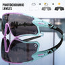 Scvcn Mens Photochromic Sunglasses Cycling Glasses Mountain Bike Goggles Women Baseball Eyewear Bicycle Glasses Outdoor Sports