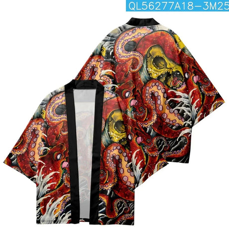 Plus Size XXS-6XL animal Print Loose Japanese Streetwear Cardigan Women Men Harajuku Haori Kimono Cosplay Top Shirts Yukata