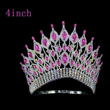 Miss Universe  Wedding Crown Queen Rhinestone Tiara Party Stage Show Hair Jewelry for Pageant