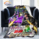 Anime JoJo's Bizarre Adventure Stone Ocean flannel Blanket Throw blanket Warm Sofa bed  children and girls Gift s