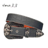 Punk Luxury Strap Diamond Belt Western Crystal Studded Belt Cowgirl Cowboy Rhinestone Belt For Women Men Jean Cinto De Strass