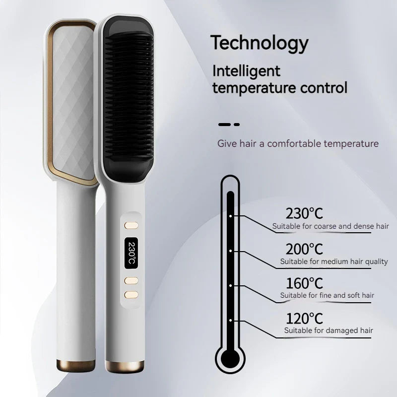 Xiaomi Mijia Electric Hair Brushes LCD Display Hair Straightening Brush Styling Comb Does Not Hurt Hair Anion Curling Iron PTC