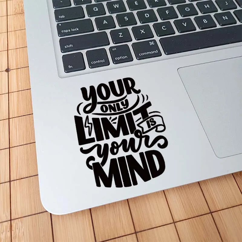 YOUR LIMIT Art Quote Vinyl Trackpad Laptop Sticker for Macbook Pro 14 16 Air Retina 13 15 Inch Mac Skin Tablet PC Notebook Decal