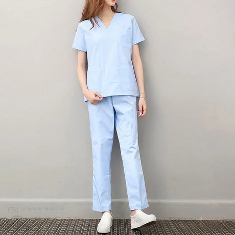 viaoli High Quality New Scrubs uniform Suit beauty pet shop spa uniform salon womens scrub set Work wear scrub suit coat+pants