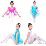 1PC Kids Girls Short Sleeved Ballet Dress Children Ballerina Tutu Girl Leotard Dancewear Stage Clothing