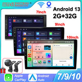 7"/9"/10" Android 13 Car Radio Androidauto Carplay 2 Din GPS Car Audio Automotive Multimedia Player car intelligent systems