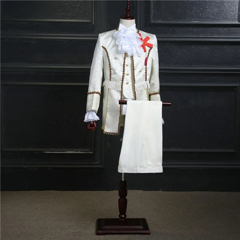 European style palace uniform, prince's men's clothing, South Korean general, British royal portrait, men's Korean costume,