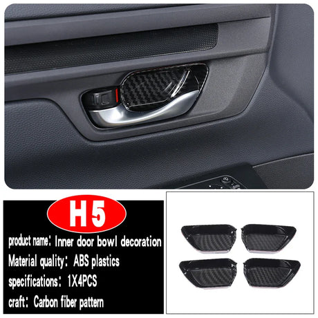 Suitable for 2023 Honda CRV interior decoration center console gear head door decoration carbon fiber pattern accessories