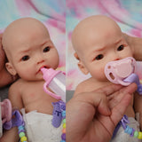 17" Micro Preemie Full Body Silicone Baby Doll "Harper"Lifelike Mini Reborn Doll Surprice Children Anti-Stress My Melody