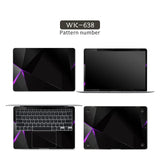 Black Geometry Cover Laptop Skin Stickers Notebook Film Vinyl Sticker 12"13.3"14"15.6"17"for HP/Macbook/Acer/Msi Decorate Decal