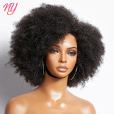 Afro Kinky Curly Lace Front Wig Brazilian Remy Human Hair HD Lace Natural Hairline 13X4X2 Glueless Afro Short Bob Human Hair Wig