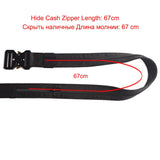 Travel Outdoors Hidden Cash Anti Theft Belt Waist Bag 130CM Tactical Men Waist Packs Women Hidden Wallet Nylon Strap Belt