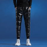 Men's Casual Darkwear Thick Pants Outwear Slim Fit Warm Duck Down Autumn Winter New Tide Chic Casual Trousers