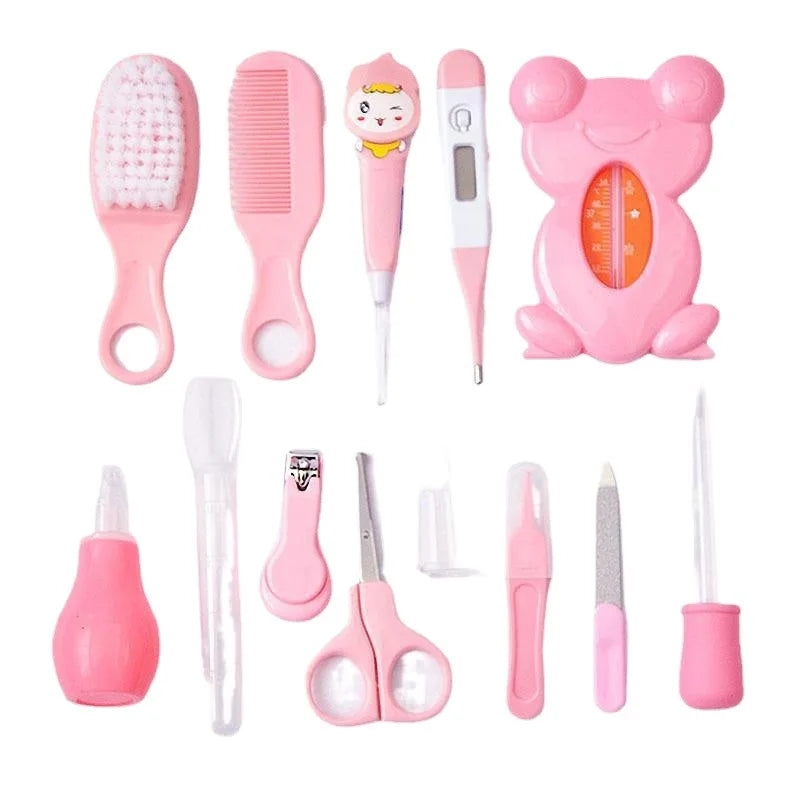 Baby Health Care Kit Newborn Nail Hair Thermometer Grooming Brush Kit Clipper Scissor Multifunction Kid Toiletries Kit Baby Care