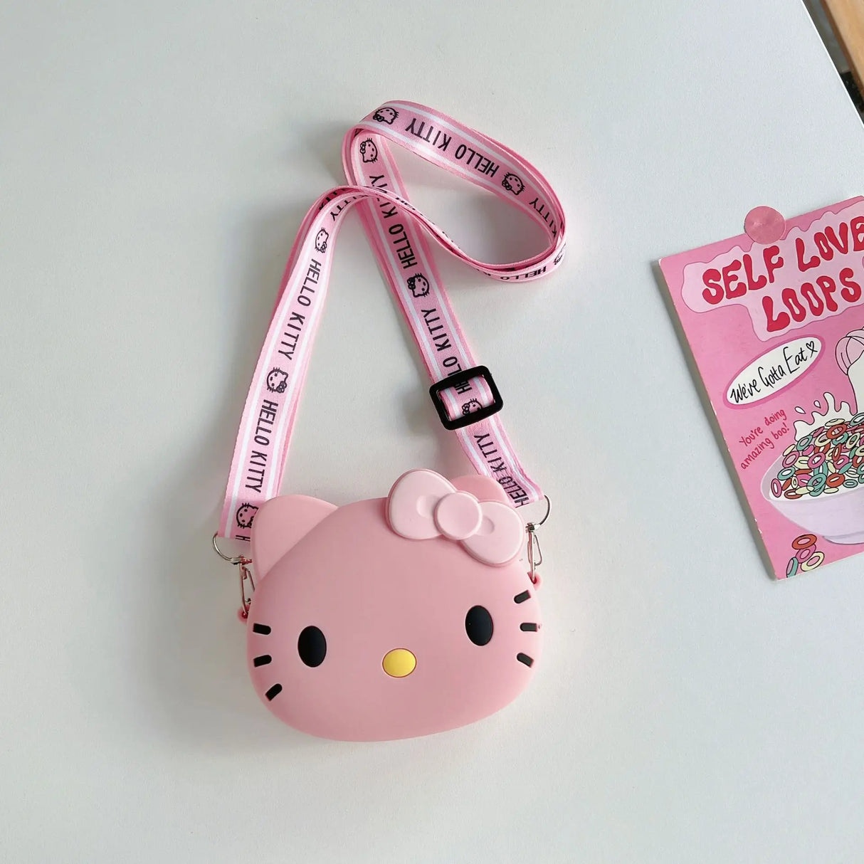 Hello Kitty Bag Kawaii Cartoon Shoulder Bag Silicone Waterproof Mini Coin Purse Cute Hello Kitty Crossbody Bag for Children Bag