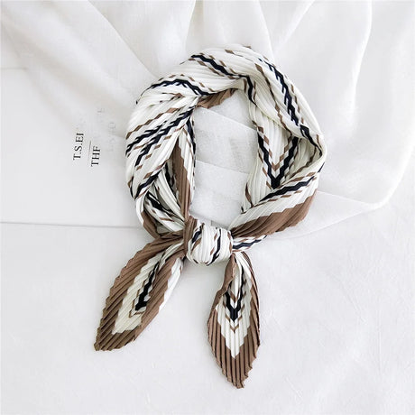 silk scarf women luxury ladies small head scarf wholesale scarves  headwraps pleated chiffon hijabs satin hijabe femme bandanas