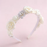 Artificial Flower Hairbands for Girls Trendy Pearl Cute Kids Headband Flowers Wreath Crown Party Headwear Hair Accessories