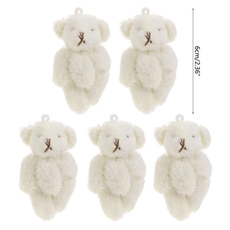 15Pcs/10/5Pcs Kawaii Small Bears Plush Soft Toys Pearl Velvet Dolls Gifts Mini Teddy Bear for Key Ring Girl Gift Women Favorite