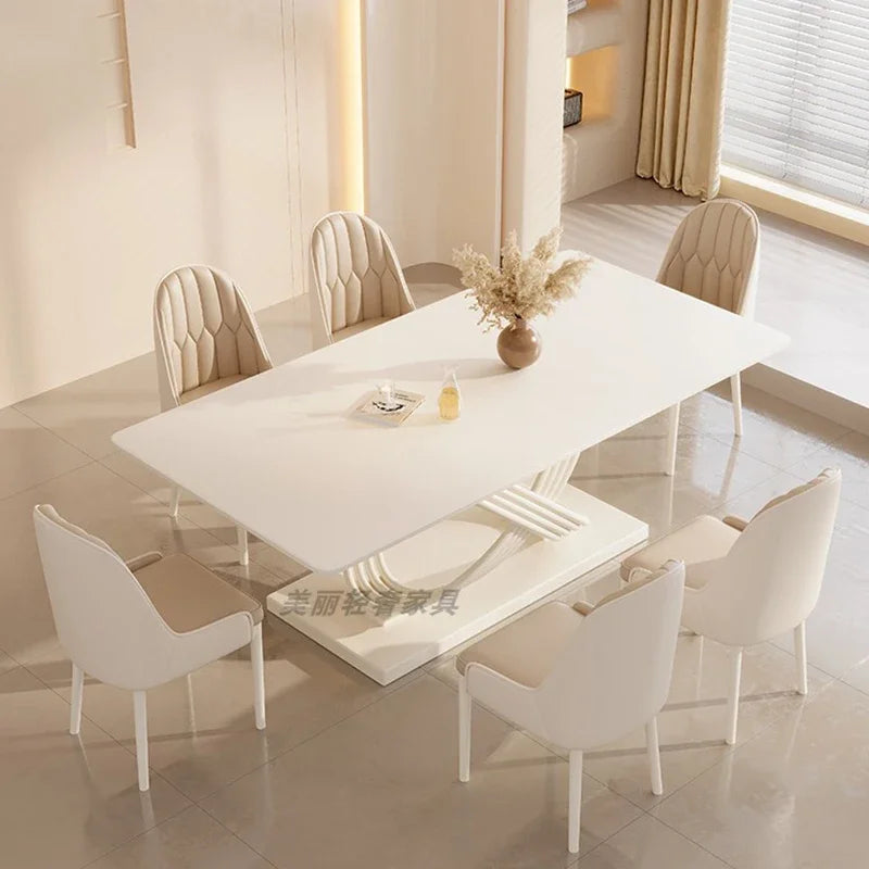 Conference Dining Tables Center Luxury Modern Dining Table Set 4 Chairs Floor Living Room Muebles Para El Hogar Home Furniture