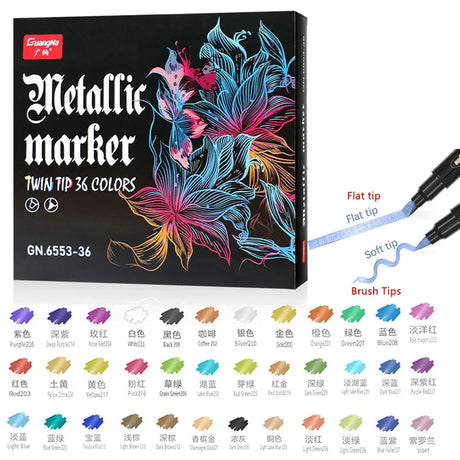 84/36 Colors Acrylic Paint Marker Pens Extra Fine and Dots Tip, for Rock Painting, Mug, Ceramic, Glass Wood, Fabric,Canvas,Metal